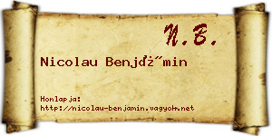 Nicolau Benjámin névjegykártya